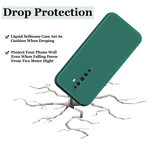 Image of A rtistque Liquid TPU Silicone Matte Shockproof Flexible with Camera Protection Soft Back Cover Case for Oppo Reno 2Z / Oppo Reno 2F - Green
