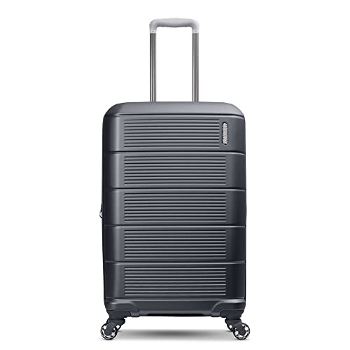 Image of American Tourister Stratum 2.0 Hardside Expandable Luggage with Spinners, Charcoal, 2PC SET (Carry-on /Medium)
