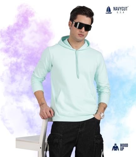 Image of Cotton Hoodies for Men | Pullover | Winter Wear | Hoodie | Hooded Sweatshirt | Kangaroo Pockets Hoodie|Regular Fit |Size S- 2XL