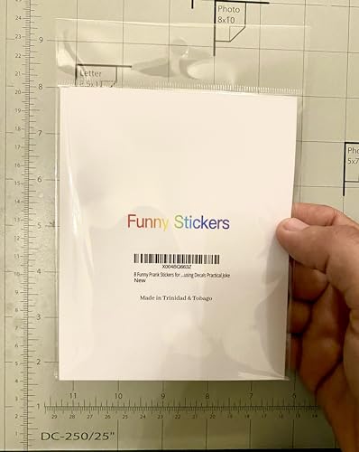 Image of 8 Funny Prank Stickers for Cars and Door Handle Pranks - Ron Jeremy Meme Sticker Amusing Waterproof Vinyl Decals Gag Gift Practical Joke (Blue Speedo)