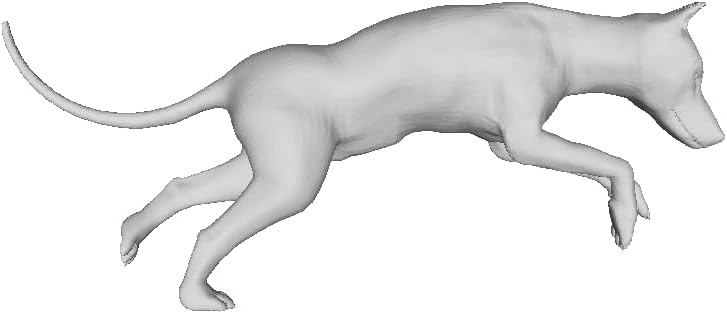 Printle Animal Pouncing Dog-Hairless Dog Jumping, in a State of Playing or High Physical Activity Figure for Dioramas and Model Train Sets Choose Your Scale