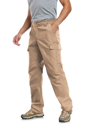 Work Pants for Mens Ripstop Water Resistant Cargo Pants Breathable Tactical Hiking Pants with Multi Pockets2