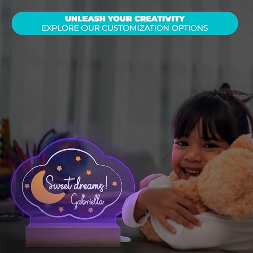 Lámpara de mesa acrílica con LED multicolor para niños miniatura 2