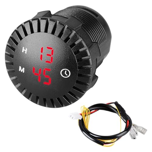 Reloj digital para coche, pantalla LED resistente al agua, 12 V, 24 V, pantalla táctil, reloj de tablero de coche, pantalla compacta para el interior del coche, para hombres, mujeres, conductores