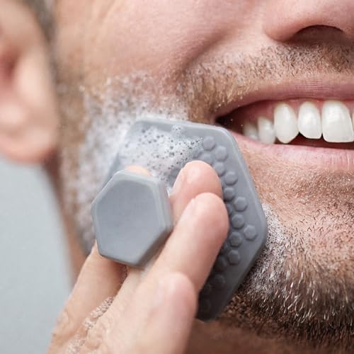 Image of Episkey Silicone Face Scrubber - Gentle Exfoliator Pad & Massager - Removes Dead & Dry Skin - Invigorating Addition to Grooming Routine - Soft-Touch Shower & Bathroom Accessory - GREY (ETOOL FS GREY)