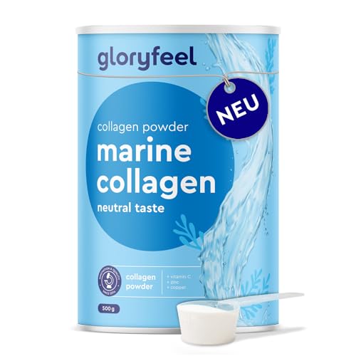 Marine Collagen Pulver 500g - Premium Markenrohstoff VERISOL® - Bioaktive Collagen Hydrolysat Peptide Typ 1 - Nachhaltige Fischerei - Geschmacksneutral & leicht löslich + Vitamin C, Zink & Kupfer