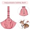 Lukovee-Pet-Sling-Hand-Free-Dog-Sling-Carrier-Adjustable-Padded-Strap-Tote-Bag-Breathable-Cotton-Shoulder-Bag-Front-Pocket-Safety-Belt-Carrying-Small-Dog-Cat-Puppy-Machine-Washable Breathable Cotton Shoulder Bag