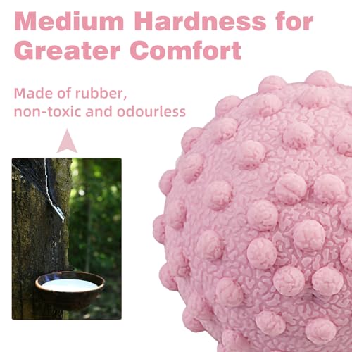 Image of WOVTE Massage Lacrosse Ball Set for Sore Muscles, Shoulders, Neck, Back, Foot, Body, Deep Tissue, Trigger Point, Muscle Knots, Yoga and Myofascial Release