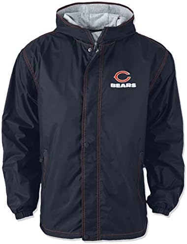 Dunbrooke Apparel NFL Chicago Bears Legacy Nylon Hooded Jacket, Large, Navy