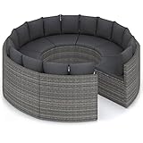 conjunto jardin ratan  Tidyard Sofa Jardin Exterior Sofas Exterior Ratan Conjunto Jardin para Jardín Terraza Patio 13# Sofá de jardín 8 Piezas y Cojines ratán sintético Gris