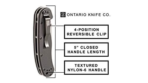 Ontario Knife Faca dobrável Company 8848 Rat I - Faca EDC (preto)