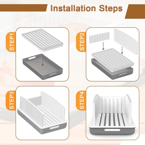 Image of Kiss Core Adjustable Width and Thickness Bread Slicer for Homemade Bread | Bread Slicer Guide Foldable and Compact Cutting Guide with Crumb Tray Suitability for Homemade Bread Bagels Cakes