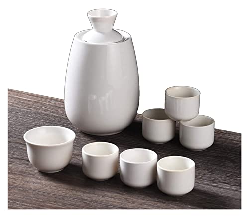 Ensemble de pots à saké en céramique RWRAPS avec tasse et chauffe-plat - 3