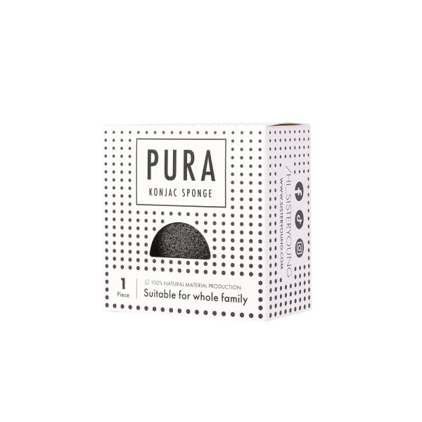 Pura Konjac Sponge Black
