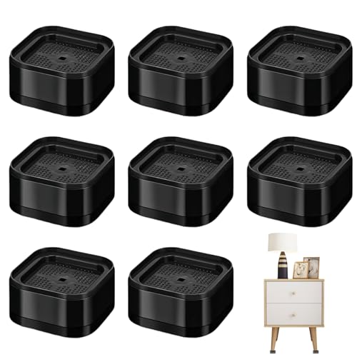 SHENGYIG Elevadores de Muebles, 8 Piezas Elevadores de Cama, Ajustables a 3,5 cm, Apilables Aumentada-Sofá Almohadillas, Ideales para Patas de Muebles con un Diámetro Inferior a 5 cm