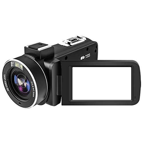 PITIKI Videokamera Camcorder HD 4K 80MP mit IR Nachtsicht Kamera 18X Digitalzoom Webcam Video Kamera