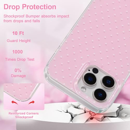 Coque iPhone 12 antichoc fine pour éviter les rayures avec style rose pois - 3