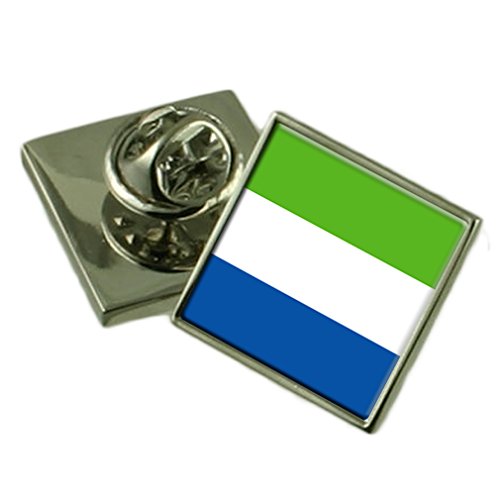Insignia de solapa de Sierra Leona, pin con cuadro personalizado grabado de metal