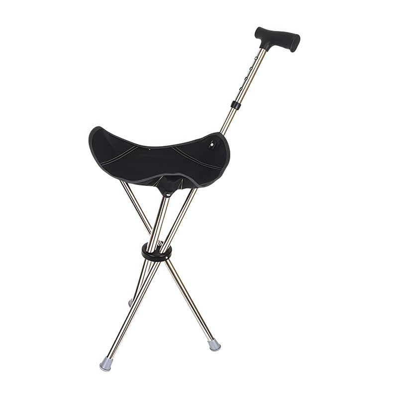 Baston con Asiento Taburete de Marcha para Suzuki S-Cross/Ignis/Baleno | Acero Inoxidable Regulable en Altura, Tripode Portatil Ligero para Senderismo Camping Caza Caminata Adulto Exterior