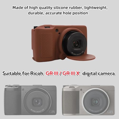Funda de silicona para cámara Ricoh GR III/GR III X marrón miniatura 2