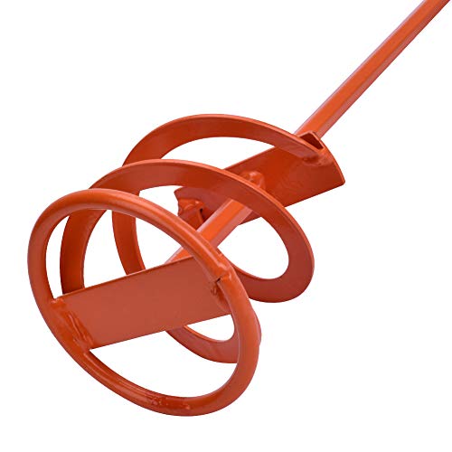 Image of Paint & Mortar Mixer, 16 inch L, 3 inch Dia (Orange#02) | Compound, Sealer, Grout, Thinset, Plaster, Mud, Cement, Stirring Paddle, Professional Paint Mixer Attachment