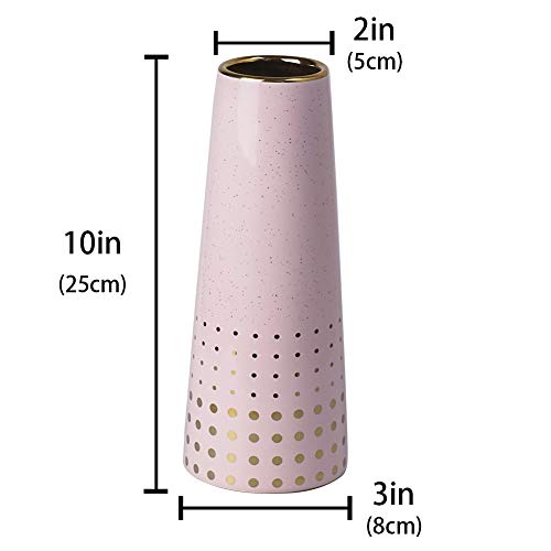 25cm Rosa Oro Fiori Vaso Decorativo di Design