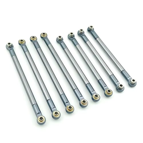 for MN86S MN86 MN86KS MN86K for MN G500 1/12 8PCS Metal Pull Rod Link Rod Linkage RC Car Accessories Upgrade Parts RC Car Accessories(Titanium)