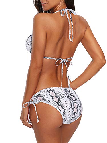 Image of Century Star Women Cute String Triangle Bikini Sets - Swimsuits Two-Piece Tie Side Adjustable Ties Halter Bathing Suit