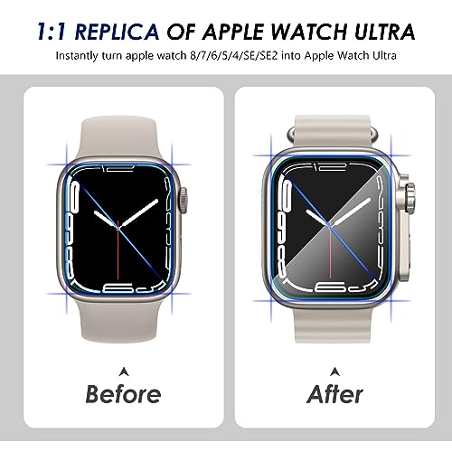 Ultra Look - Fullife 2 in 1 Compatible with Apple Watch Case for Men Women by FULLIFE - Used condition - Image 2