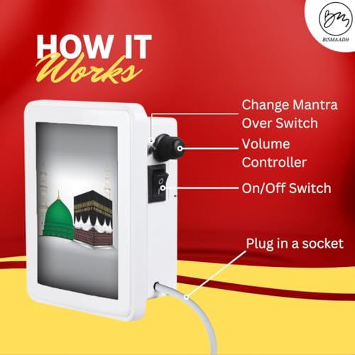 Image of Classic Wired y 8 in 1 Mantra Box with 4-Inch LED Display Specially For Muslim Azan