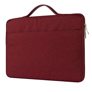 FINDING CASE Laptop Sleeve Pouch Bag for 12.3" Microsoft Surface Pro 2017 / Microsoft surface Pro 6 / Pro 4 / Pro 3-12 inch Notebook Tablet Bag with Leather Handle (wine red)