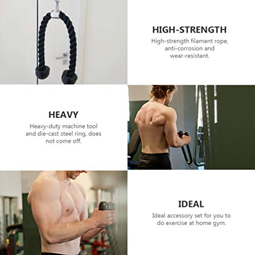 BESPORTBLE, 8 peças, sistema de polia para academia, fitness, barra reta, antebraço, treinador de pu