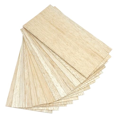 12 Pack Balsa Wood Sheets 200x100x1mm Plywood Sheets Basswood Sheet for Arts Crafts DIY Woodcraft Model Model Building Painting and Engraving Ideal for Home Decor and Creative Arts