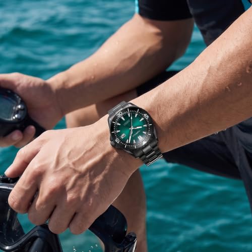 Image of TOPHILL Men Watches Automatic Mechanical Watches - Dive, GMT, Chronograph & Dress Styles | 316L Stainless Steel, Sapphire Crystal, Ceramic Bezel | 5ATM-300M Waterproof with Super Luminous | Classic Business & Sport Casual
