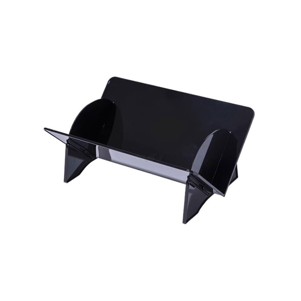RYUQW3RE Cd Storage Rack Tabletop Acrylic Open Vinyl Record Storage Rack Home Tilted Small Bookcase(Black)