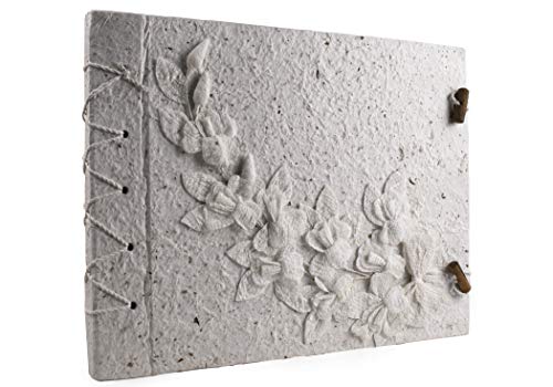Life Arts Handmade Flaura Bark Journal, A4 (21X29Cm) White #TOP1