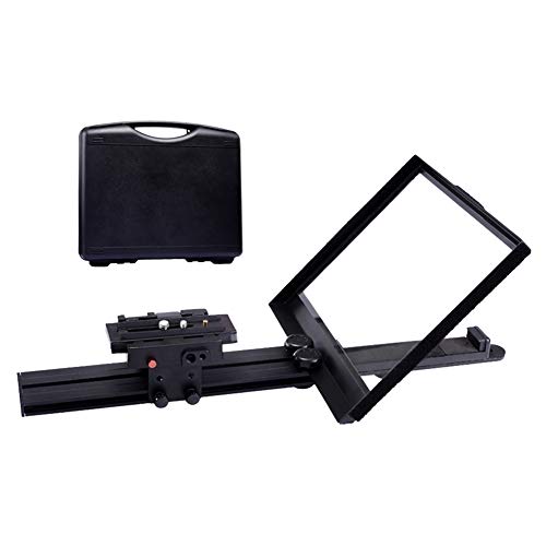 Professional Portable Teleprompter Kit for Tablet/Smartphone/DSLR Video Camera Camcorder with Free Carry Case