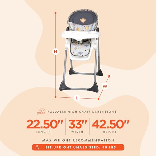 Image of Baby Trend Sit-Right High Chair, Bobble Heads