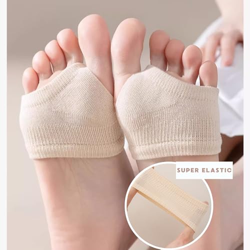 Image of DUNKOING Womens Open Toe Half Socks Peep Toe Topper Sock for Sandal Mule Flip Flop Clogs Forefoot Liner Socks 5-9