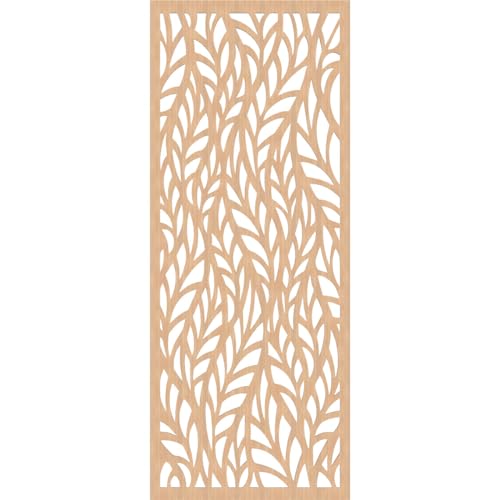 Image of 25 3 /8 inchW x 64 3 /8 inchH x 1 /4 inchT Ortonville Decorative Fretwork Wood Wall Panels, Hickory