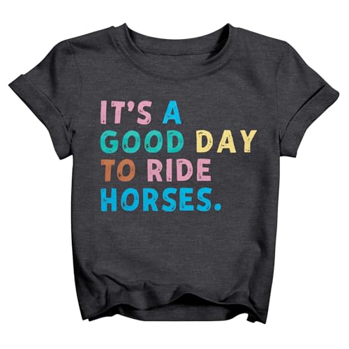 It's Good Day to Ride Horses Shirts Boys Girls Kids Cowboy T Shirts Western Rodeo Tee Top...