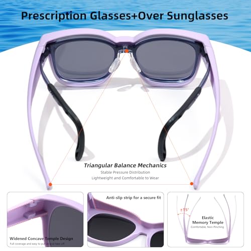 EYEBUDDY Fit Over Glasses Sunglasses for Kids Polarized Sunglasses:fitover sunglasses boys girls2