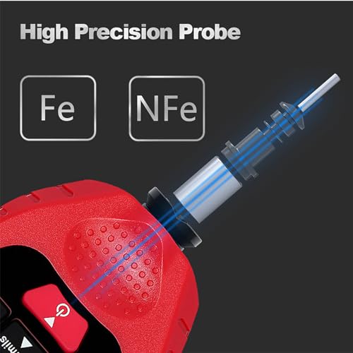 Medidor Digital Portátil de Espesor de Pintura, 0-1500 μm, Calibrador de Recubrimiento para Metales Ferrosos y No Ferrosos, para Automoción, Metalurgia Industrial y Talleres miniatura 3