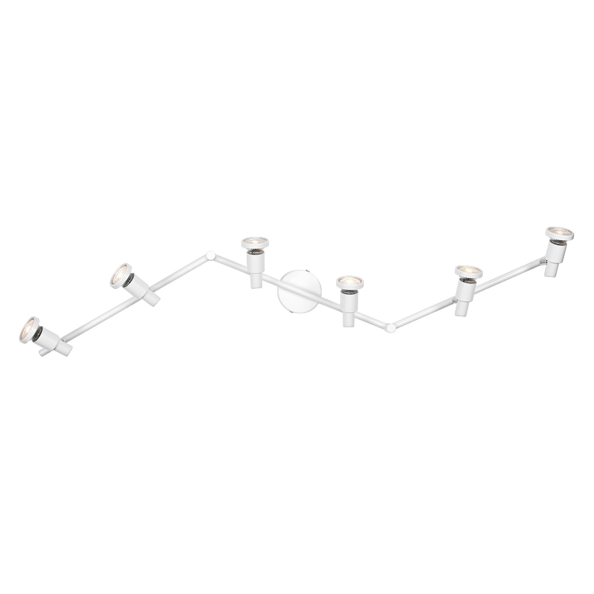 LEDVANCE LED SPOT GU10 6 x 3,4W, 1380lm, weiß, 2.700K Farbtemperatur, warmweiße Lichtfarbe, zeitloses Design, austauschbare LED-Lampe, ideal für Innenräume, CRI 90, verstellbare Köpfe