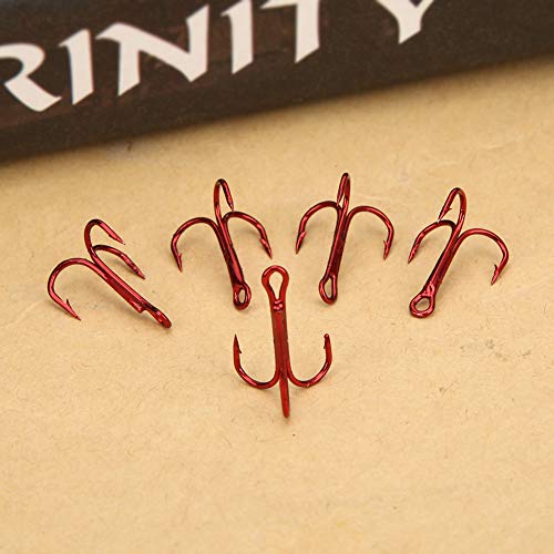 Fishing Hook 100pcs Fishing Hook Sharpened Treble Fishhook Tackle(8#) - Image 4