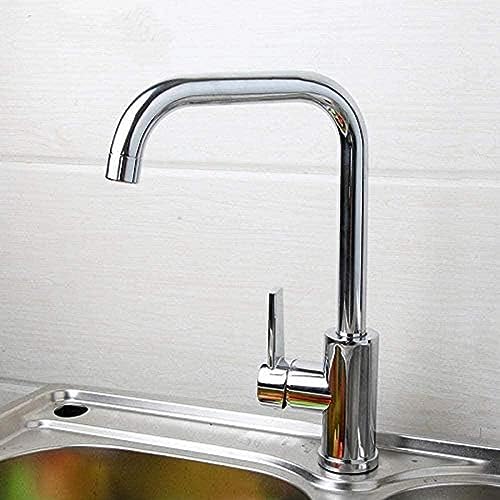 Robinet en acier inoxydable fini chrome poli pour vasque de salle de bain moderne