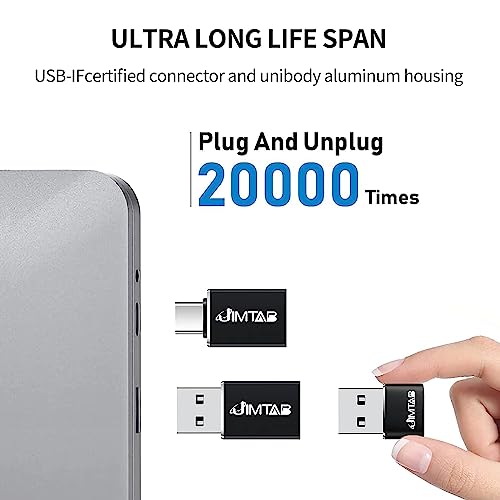 Image of JIMTAB USB C to Micro USB Adapter, USB C to USB 3.0 Converters USB C to USB Chargers Adapter (6 Pack), Compatible with Old Android Phones, Digital Cameras, Security Cameras, Desk Lamps, Mobile Power