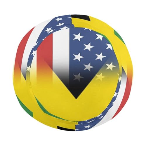 American and Jamaican FlagChildren's Bucket Hat for Boys and Girls, Breathable Summer Beach Hat54cm3