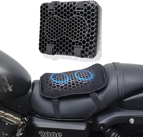 WXRNBN Motorrad Sitzkissen für Harley Davidson Forty Eight, Motorrad Kissen Motorrad Sitzkissen Atmungsaktives Polster für effizienten Sonnenschutz