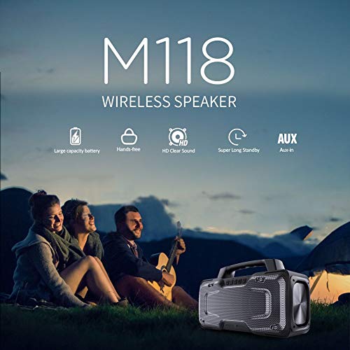 Bluetooth Speaker, BUGANI M118 Portable Bluetooth Speakers, 50W Louder Volume and Enhanced Bass,Wireless Bluetooth Speakers 5.0. Power Bank.Suitable for Party,Outdoor Bluetooth Speaker